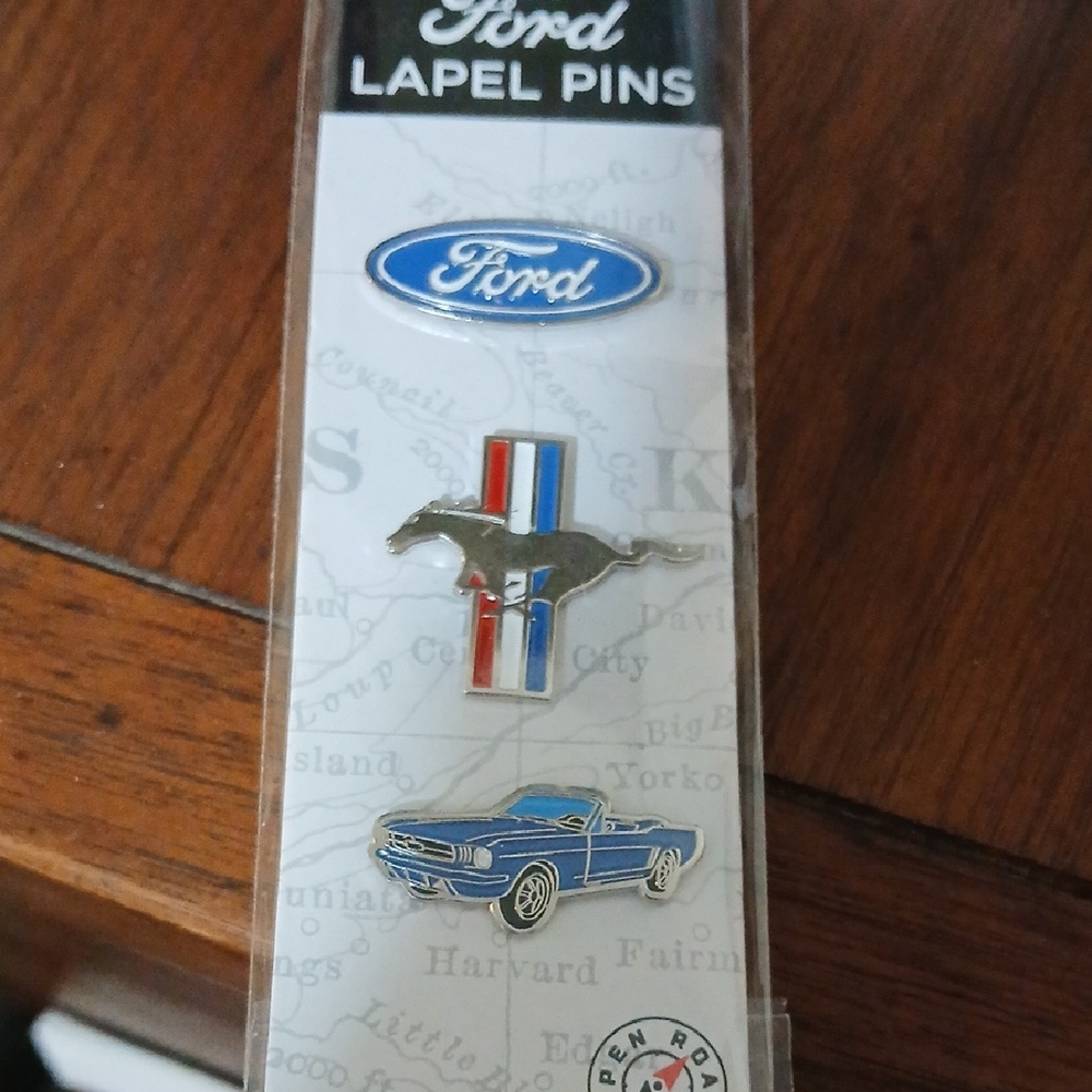 Ford  Mustang Blue and Silver Lapel Pins Collection. Appx 1.25 Inches